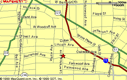 close up map -- murchison center is the star